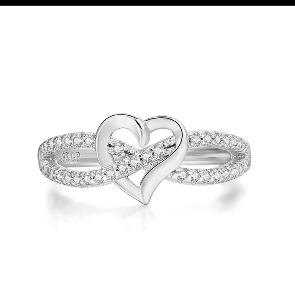 18k White Gold Plated Ring